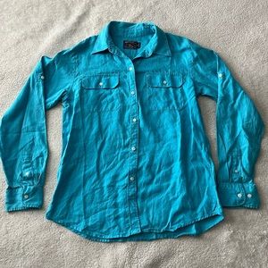 Blue button down shirt